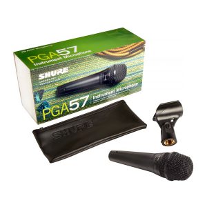 SHURE PGA57-LC Cardioid Dynamic Instrument Microphone SHURE PGA57-LC ไมโครโฟน ไมค์สำหรับจ่อเครื่องดนตรี กลอง กีต้า เบส สเตอริโอ รับบัตรเครดิต โปรโมชั่น