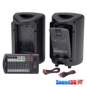 YAMAHA STAGEPAS 600BT Portable PA System เครื่องเสียงเคลื่อนที่ คลาส D 680 วัตต์ เพาเวอร์มิกเซอร์ 10 ชาแนล พร้อมไมค์ไดนามิกคู่ ขาตั้งลำโพง 2 ต้น และกระเป๋า