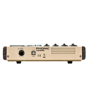 PHONIC AM8GE 4-MIC/LINE 2-STEREO INPUT COMPACT MIXER WITH DFX, PLUS BT, TF RECORDER AND USB INTERFACE เครื่องผสมสัญญาณเสียง อนาล็อก 8 ชาแนล มิกเซอร์อนาล็อก
