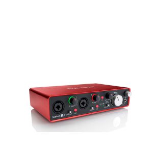 FOCUSRITE SCARLETT 2I4 (2ND GEN) เชื่อมต่อกับคอมพิวเตอร์เพื่อทำงานเกี่ยวกับเสียง FOCUSRITE SCARLETT 2I4 (2ND GEN) สัญญาณแบบอนาล็อก