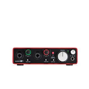 FOCUSRITE SCARLETT 2I2 (2ND GEN) เชื่อมต่อกับคอมพิวเตอร์เพื่อทำงานเกี่ยวกับเสียง FOCUSRITE SCARLETT 2I2 (2ND GEN) สัญญาณแบบอนาล็อก
