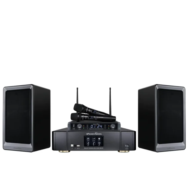 ชุดคาราโอเกะ SOUNDVISION (ลำโพง KS-803 แอมป์ DKA-900 ไมค์ลอย SU-820D/HT)