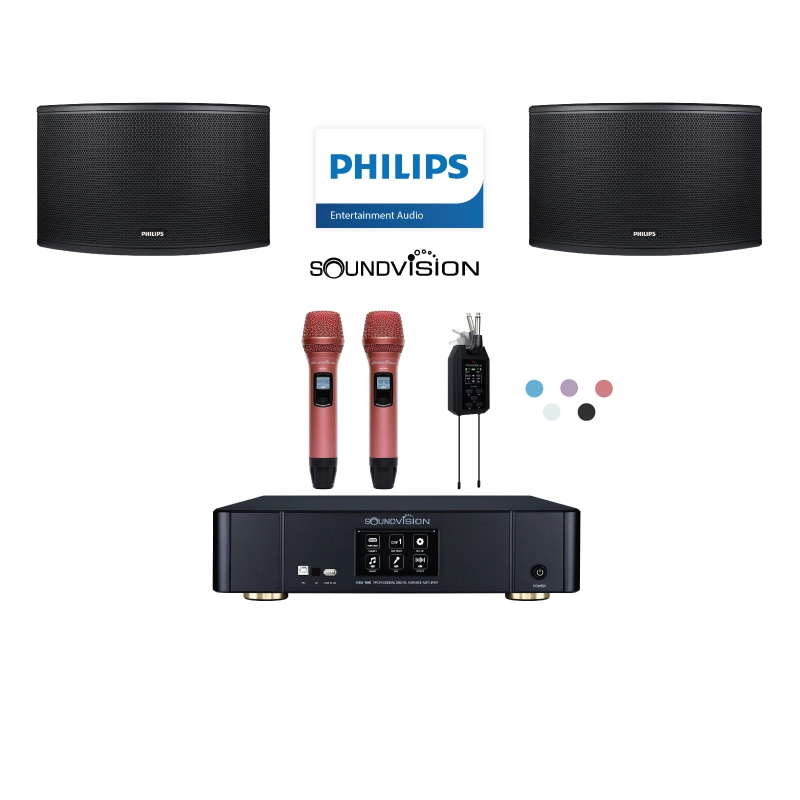 ชุดเครื่องเสียงคาราโอเกะ PHILIPS x SOUNDVISION OKE UNI SET 2
