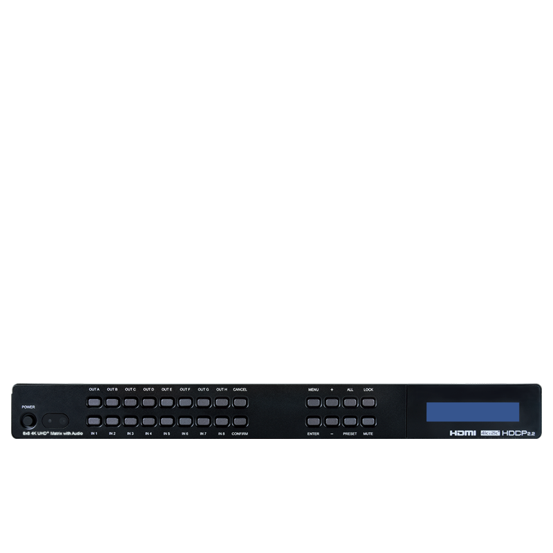 เครื่องสลับสัญญาณแมททริค CYP CPLUS-V8H8HPA ด้านหน้า