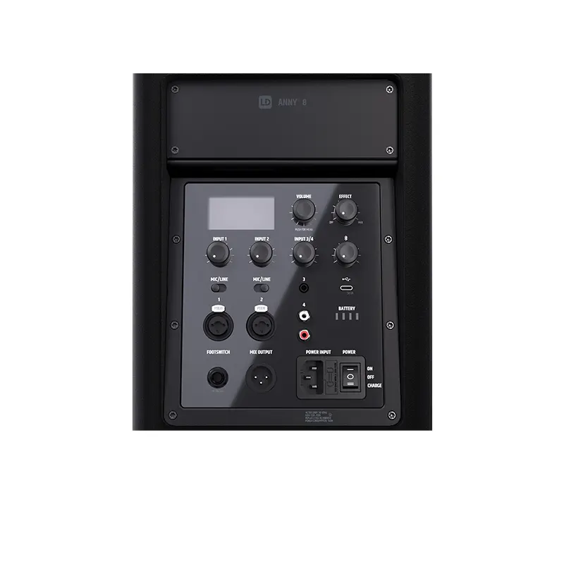LD SYSTEMS ANNY 8 ลำโพงพกพา 8 นิ้ว 2 ทาง 160 วัตต์ พร้อมบลูทูธ มีแบตเตอร์รี่ และมิกเซอร์ในตัว