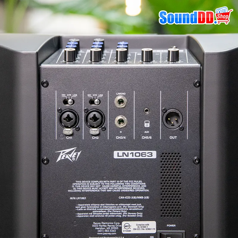 PEAVEY LN 1063 ลำโพง Active Column 6x2.75 นิ้ว พร้อมซับ 8 นิ้ว 500 วัตต์ - Image 11