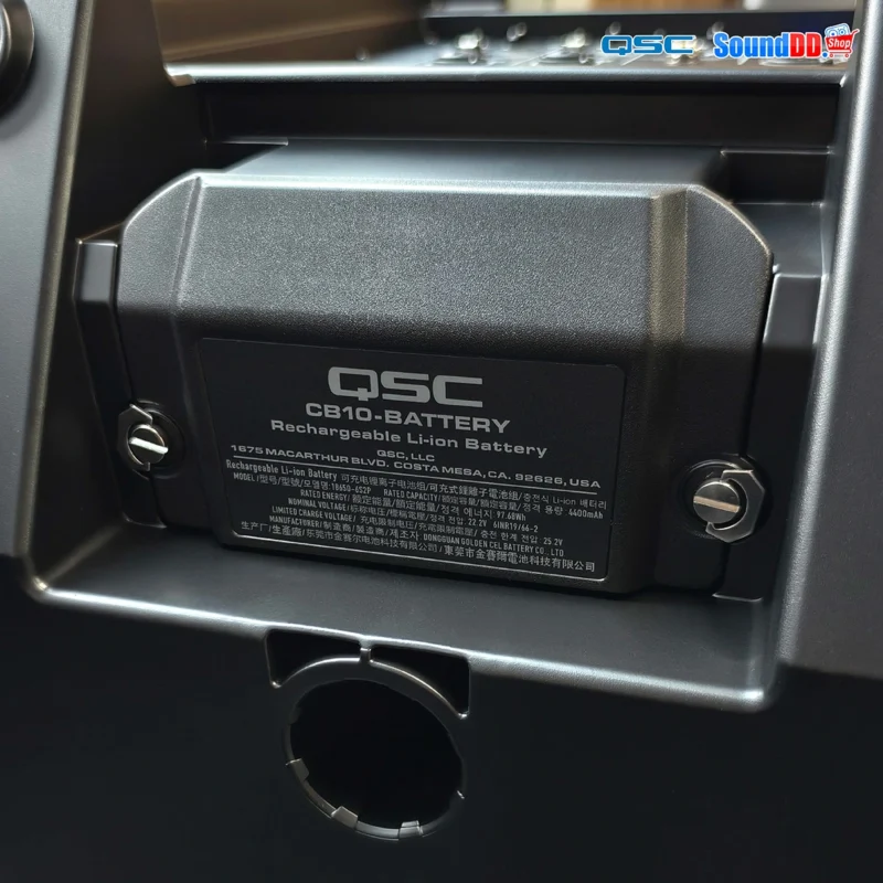 QSC CB10 ลำโพงพกพา 10 นิ้ว 2 ทาง 440 วัตต์ มีแบตเตอรี่ในตัว 12 ชั่วโมง - Image 6