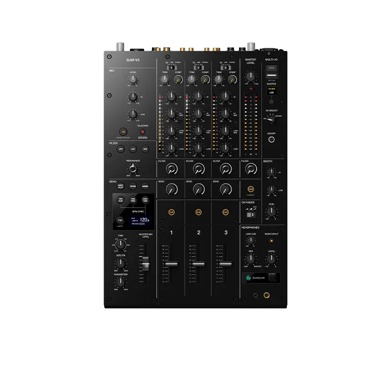 PIONEER DJM-V5 มิกเซอร์ ดีเจ 3 แชนแนล แบบ 32 บิต รองรับการควบคุม MIDI