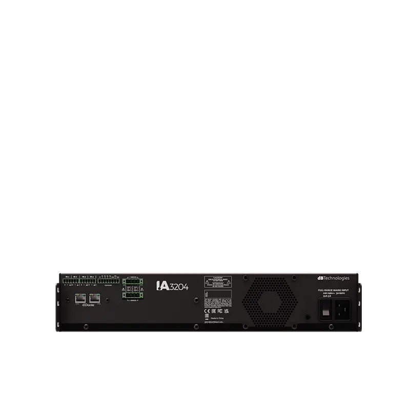 dBTechnologies IA3204 D เพาเวอร์แอมป์ 4 ชาแนล 3200 วัตต์ รองรับระบบเครือข่าย Dante®