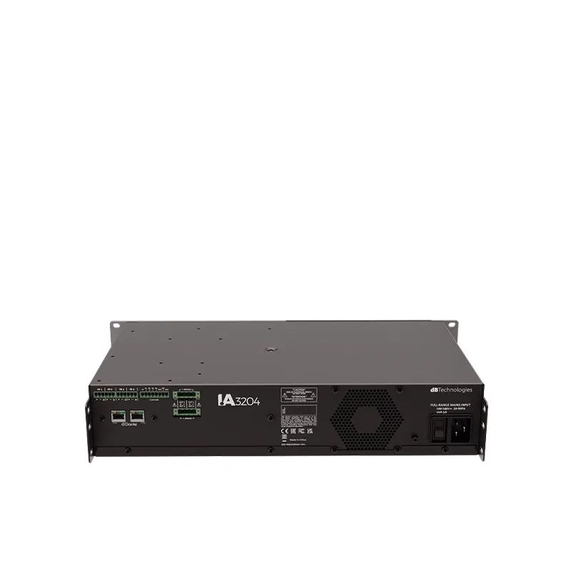 dBTechnologies IA3204 D เพาเวอร์แอมป์ 4 ชาแนล 3200 วัตต์ รองรับระบบเครือข่าย Dante®