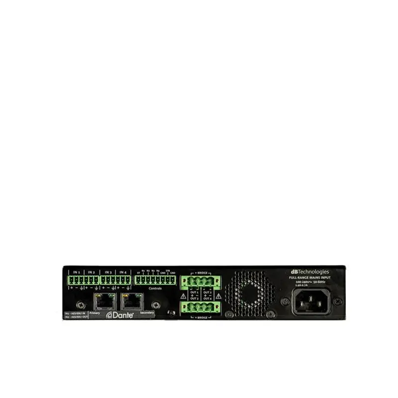 dBTechnologies IA504 D เพาเวอร์แอมป์ 4 ชาแนล 280 วัตต์ รองรับระบบเครือข่าย Dante®